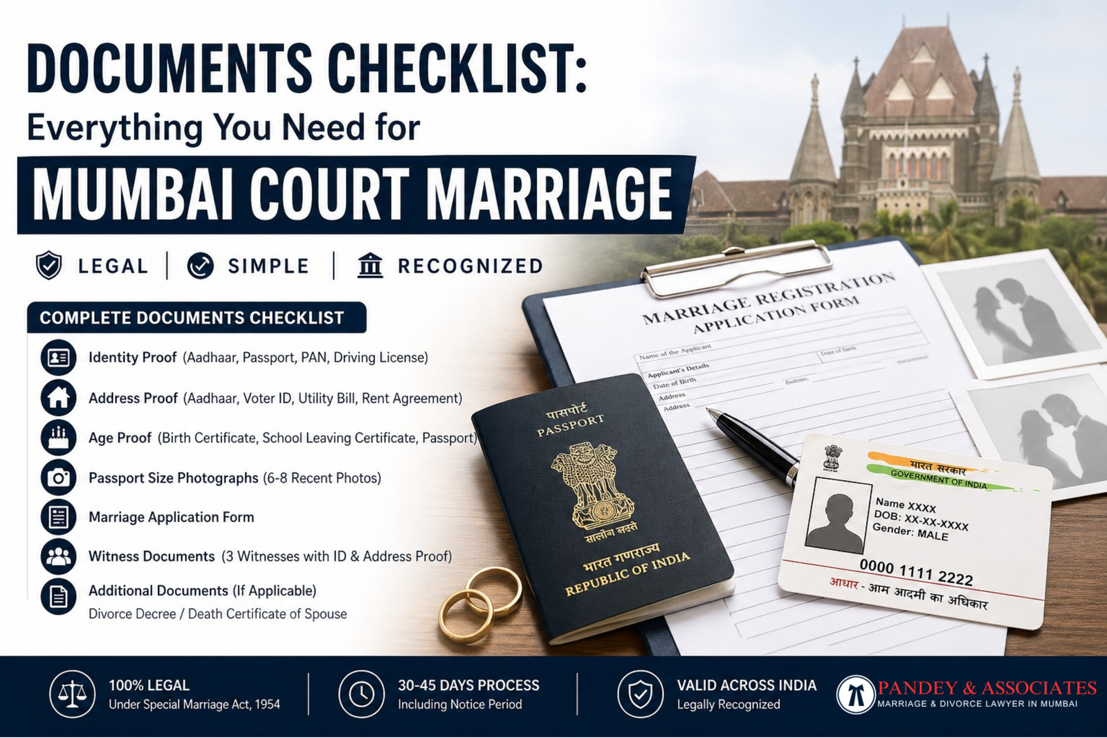 Complete Documents Checklist for Court Marriage in Mumbai (Easy Guide)