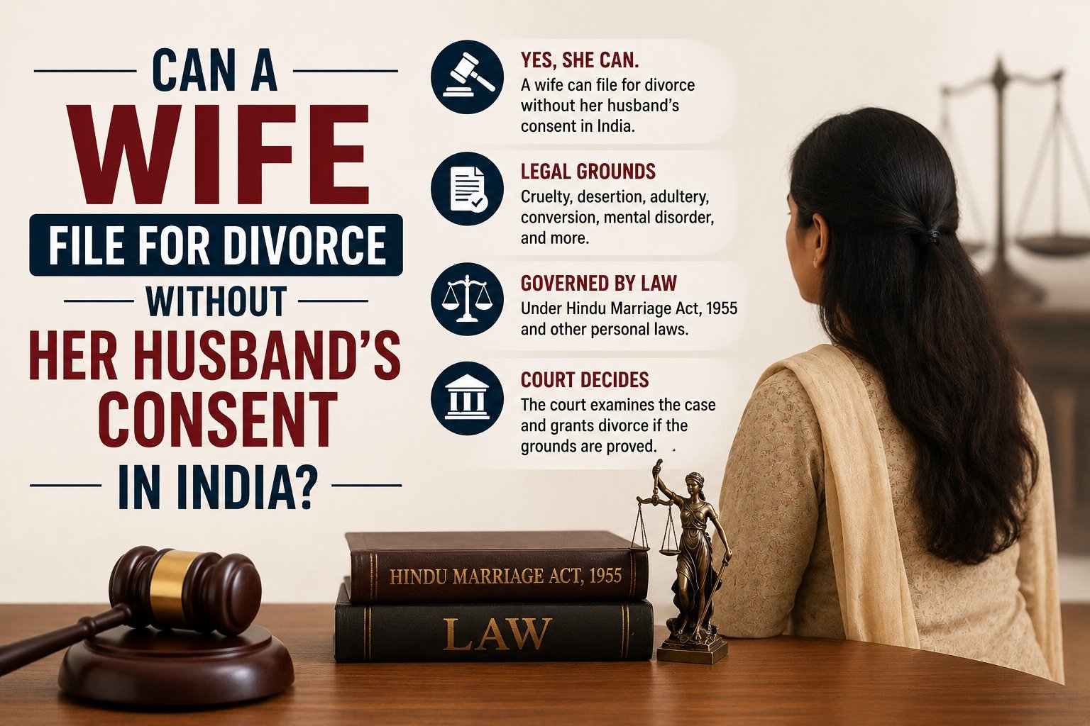 Can a Wife File for Divorce Without Her Husband’s Consent in India?